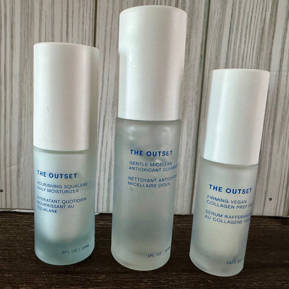 The Outset Skincare Trio Travel Size Set ~ Cleanser Serum Moisturizer